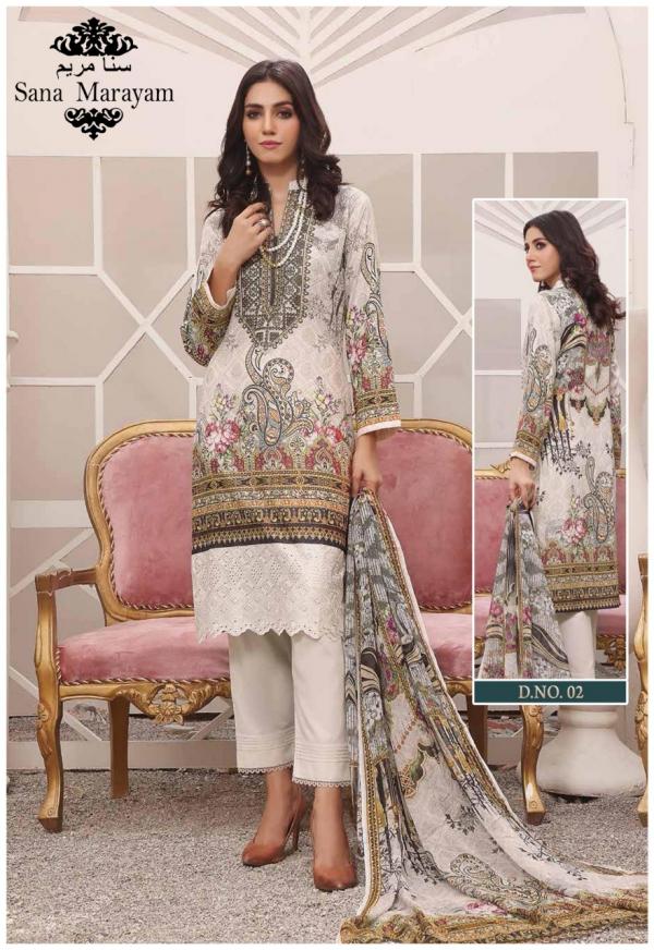 Sana Marayam Gulaal Classy Luxury Lawn Cotton Karachi Collection